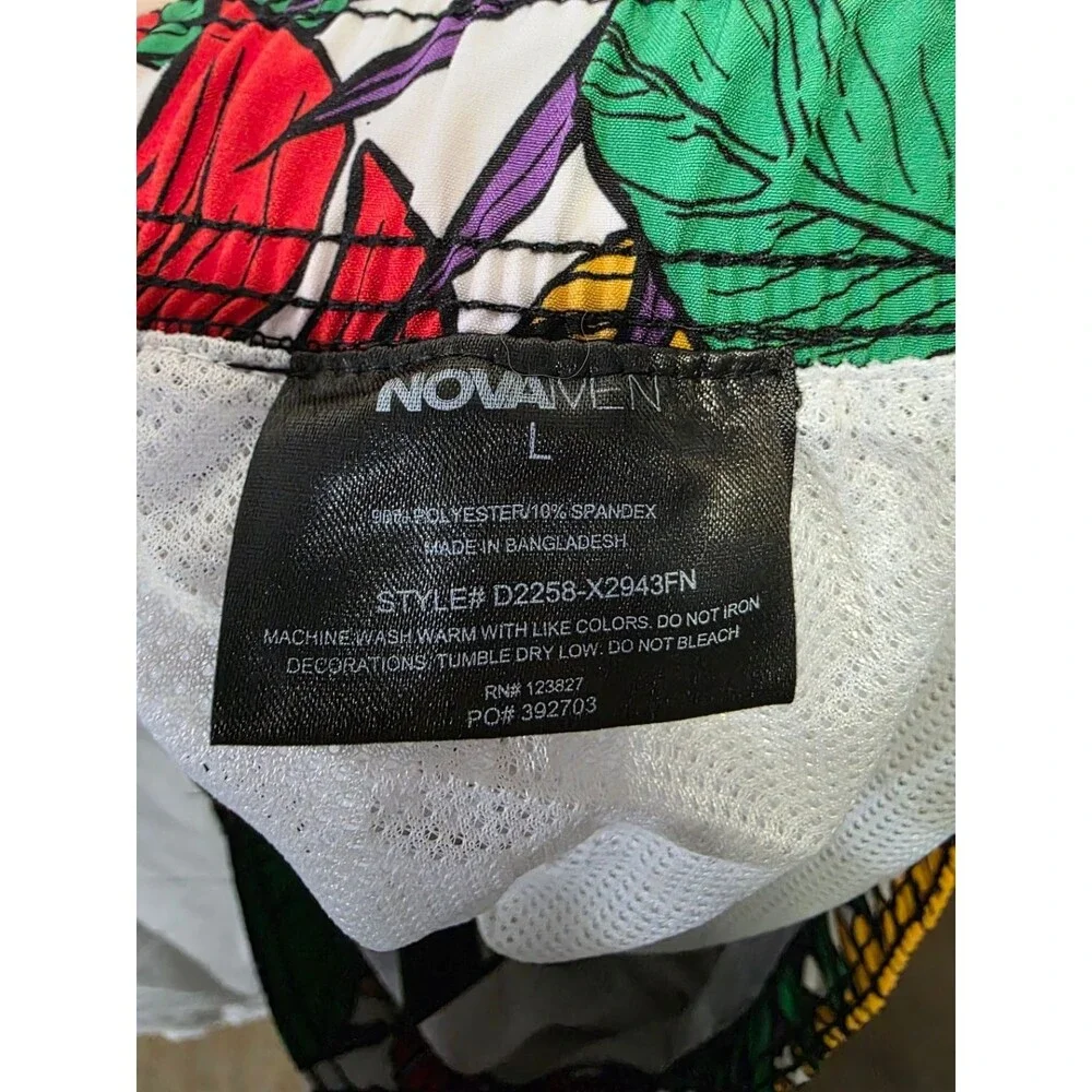 Novamen Vivid Leaves Swim Trunks D2258X2943 MultiColor Large L